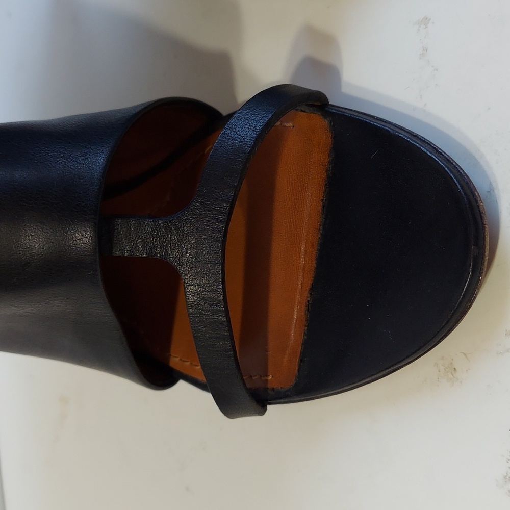 Givenchy Zipper Back T Strap Black Open Toe Short… - image 3